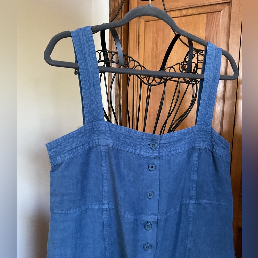 Wrap London linen jumpsuit, blue, 10 - Picture 9 of 12